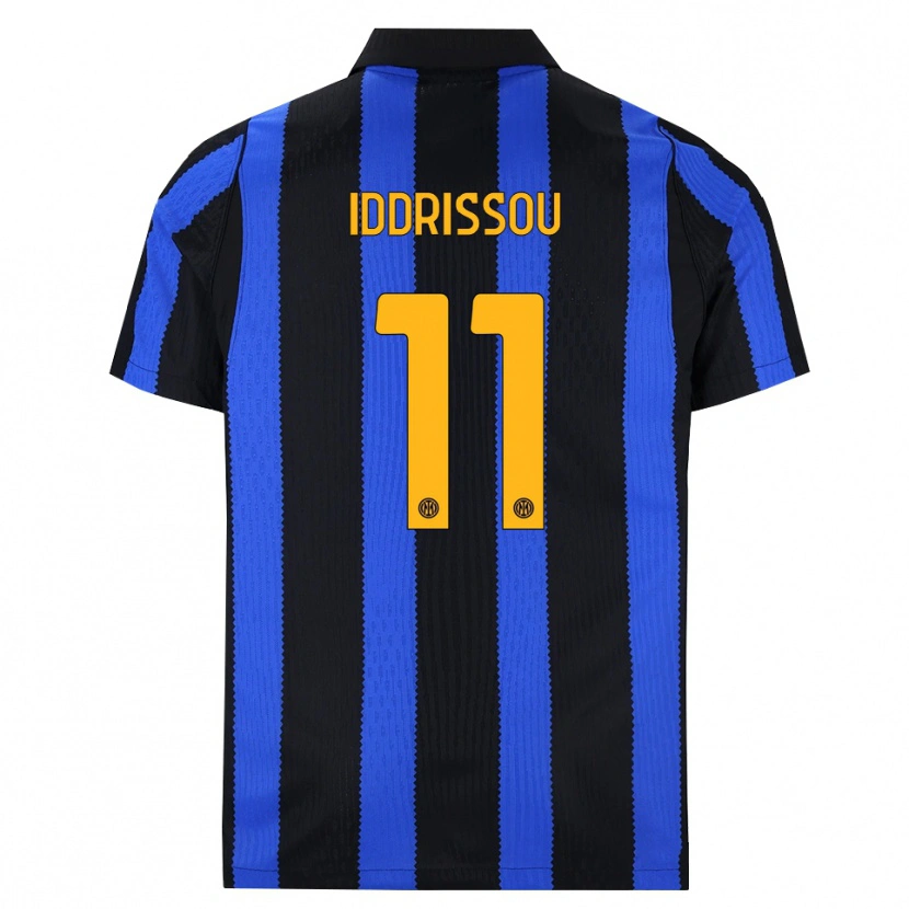Danxen Bambino Maglia Jamal Iddrissou #11 Nero Blu Giallo Kit Gara Home 2026/27 Maglietta