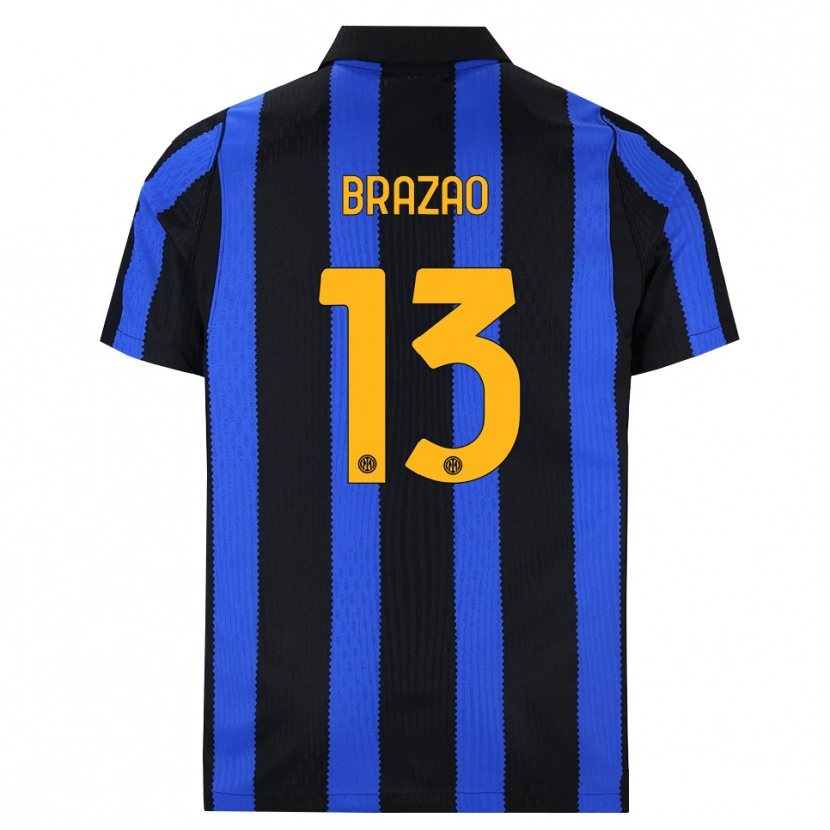 Danxen Bambino Maglia Gabriel Brazao #13 Nero Blu Giallo Kit Gara Home 2026/27 Maglietta
