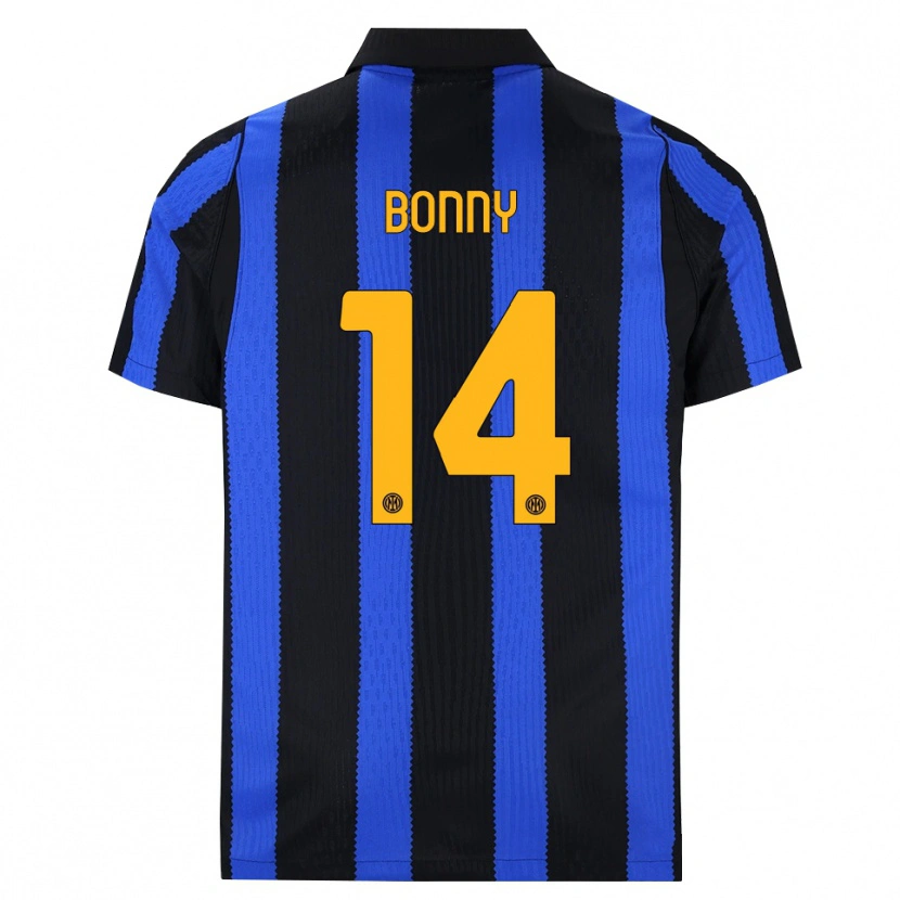 Danxen Bambino Maglia Ange-Yoan Bonny #14 Nero Blu Giallo Kit Gara Home 2026/27 Maglietta