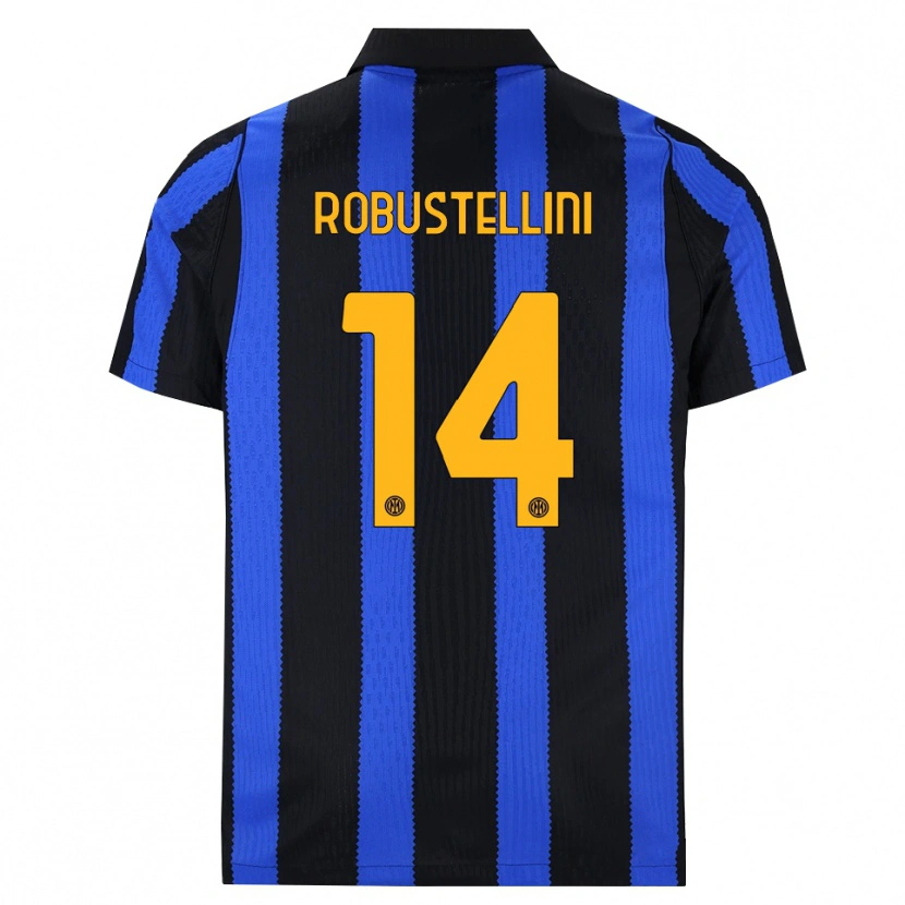 Danxen Bambino Maglia Chiara Robustellini #14 Nero Blu Giallo Kit Gara Home 2026/27 Maglietta