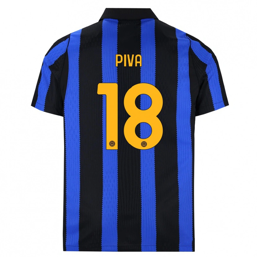 Danxen Bambino Maglia Kaiki Piva #18 Nero Blu Giallo Kit Gara Home 2026/27 Maglietta