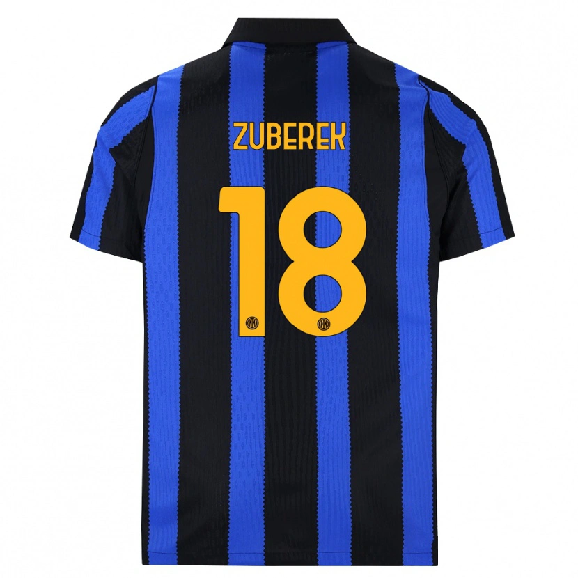 Danxen Bambino Maglia Jan Zuberek #18 Nero Blu Giallo Kit Gara Home 2026/27 Maglietta