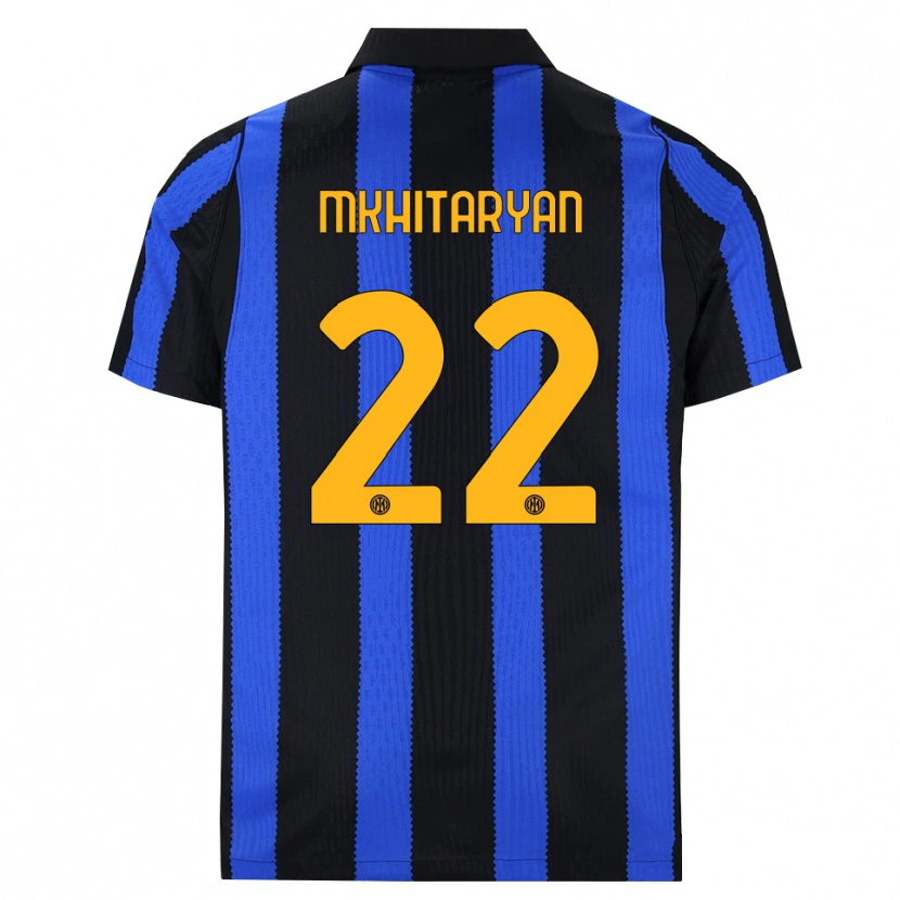 Danxen Bambino Maglia Henrikh Mkhitaryan #22 Nero Blu Giallo Kit Gara Home 2026/27 Maglietta
