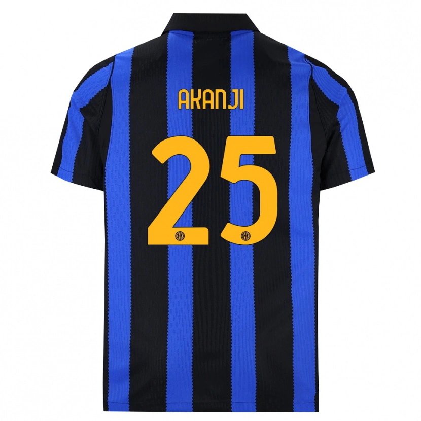 Danxen Bambino Maglia Manuel Akanji #25 Nero Blu Giallo Kit Gara Home 2026/27 Maglietta