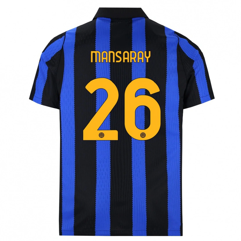 Danxen Bambino Maglia Jasmin Mansaray #26 Nero Blu Giallo Kit Gara Home 2026/27 Maglietta