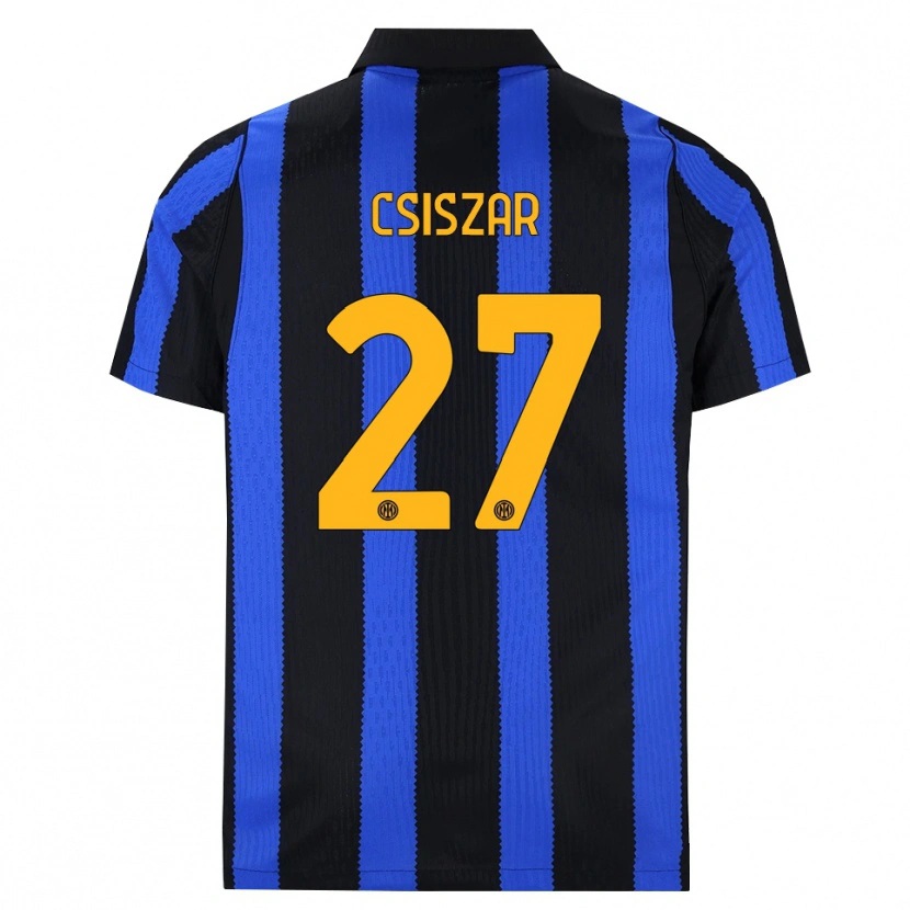 Danxen Bambino Maglia Henrietta Csiszar #27 Nero Blu Giallo Kit Gara Home 2026/27 Maglietta