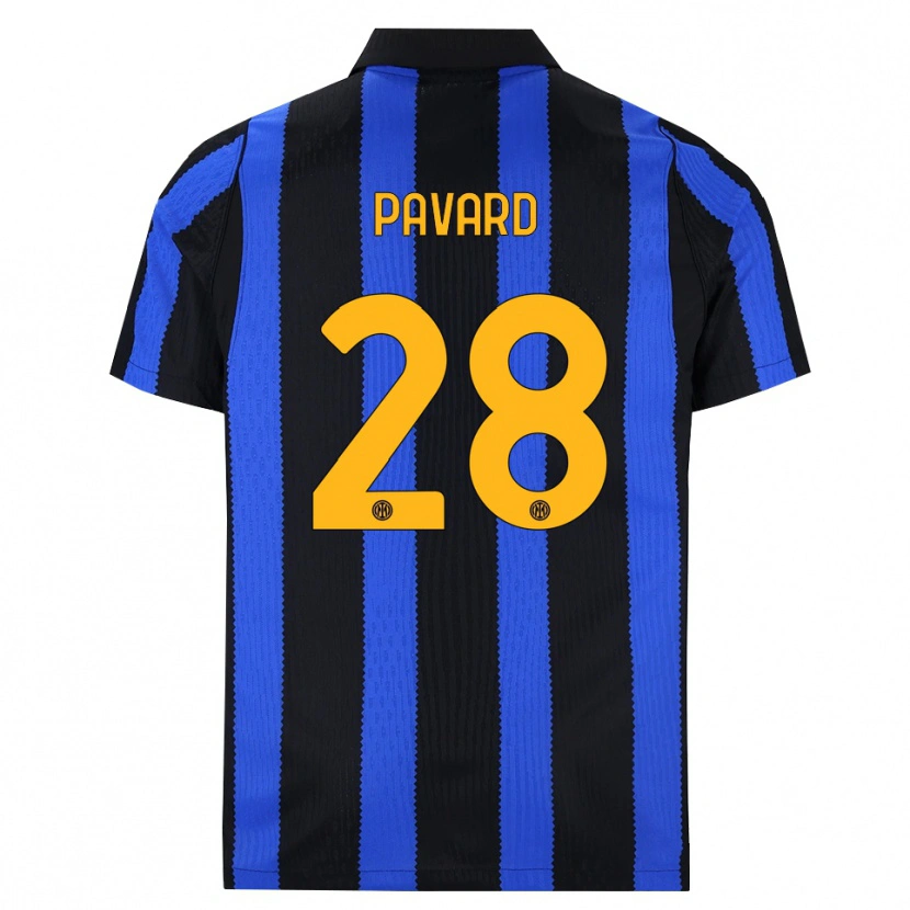 Danxen Bambino Maglia Benjamin Pavard #28 Nero Blu Giallo Kit Gara Home 2026/27 Maglietta