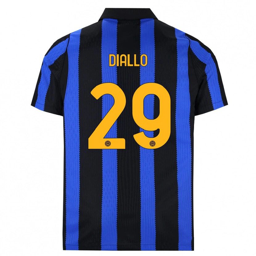 Danxen Bambino Maglia Oumar Diallo #29 Nero Blu Giallo Kit Gara Home 2026/27 Maglietta