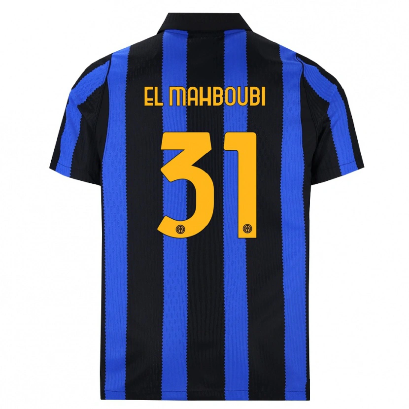 Danxen Bambino Maglia Anas El Mahboubi #31 Nero Blu Giallo Kit Gara Home 2026/27 Maglietta