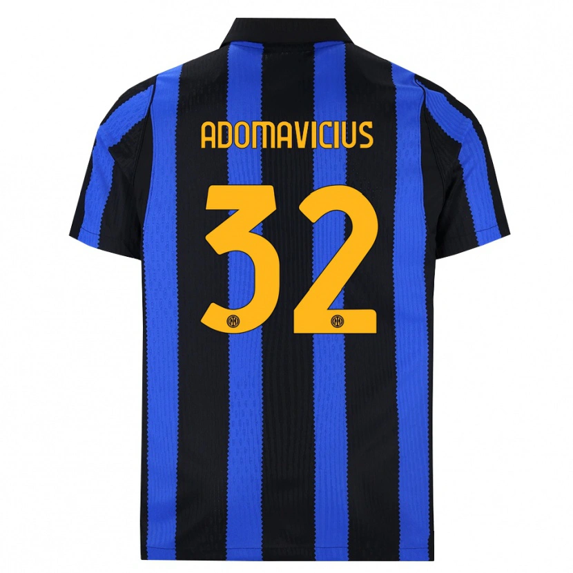 Danxen Bambino Maglia Henrikas Adomavičius #32 Nero Blu Giallo Kit Gara Home 2026/27 Maglietta
