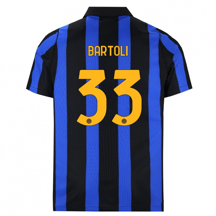 Danxen Bambino Maglia Elisa Bartoli #33 Nero Blu Giallo Kit Gara Home 2026/27 Maglietta