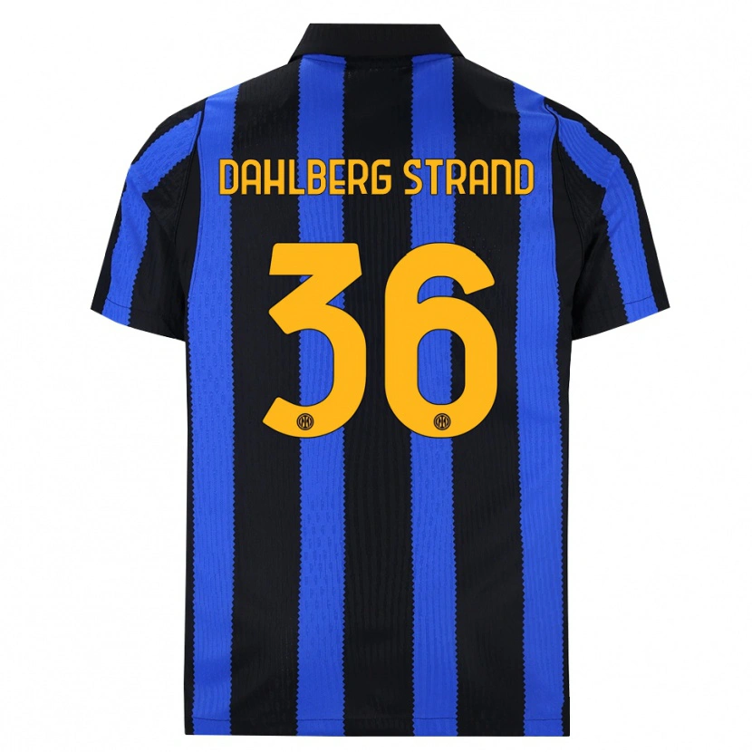 Danxen Bambino Maglia Jonas Dahlberg Strand #36 Nero Blu Giallo Kit Gara Home 2026/27 Maglietta