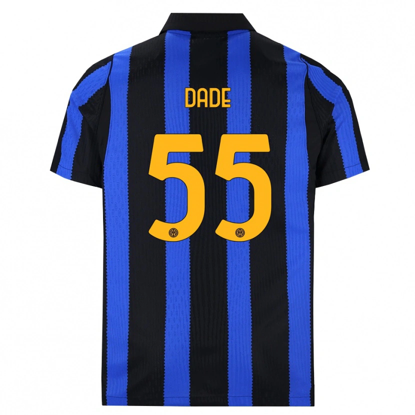 Danxen Bambino Maglia Emmanuel Dade #55 Nero Blu Giallo Kit Gara Home 2026/27 Maglietta