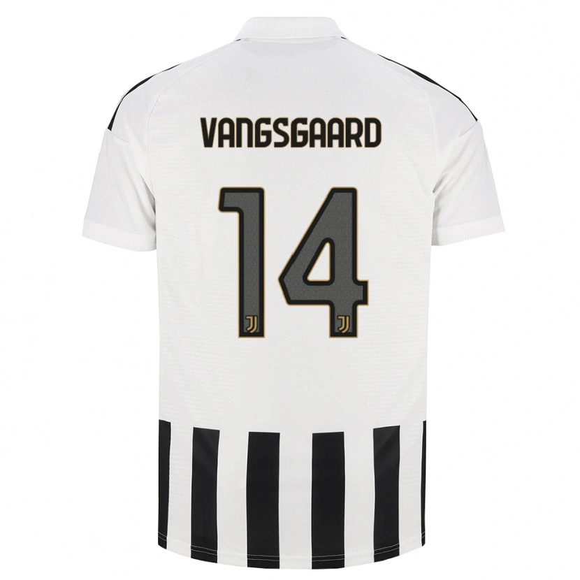 Danxen Bambino Maglia Amalie Jørgensen Vangsgaard #14 Nero Bianco Marrone Kit Gara Home 2026/27 Maglietta