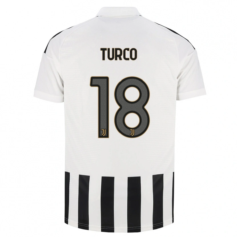 Danxen Bambino Maglia Nicolo Turco #18 Nero Bianco Marrone Kit Gara Home 2026/27 Maglietta