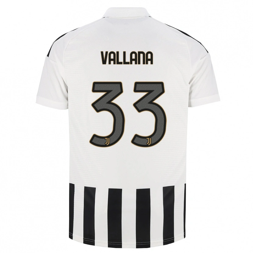 Danxen Bambino Maglia Edoardo Vallana #33 Nero Bianco Marrone Kit Gara Home 2026/27 Maglietta