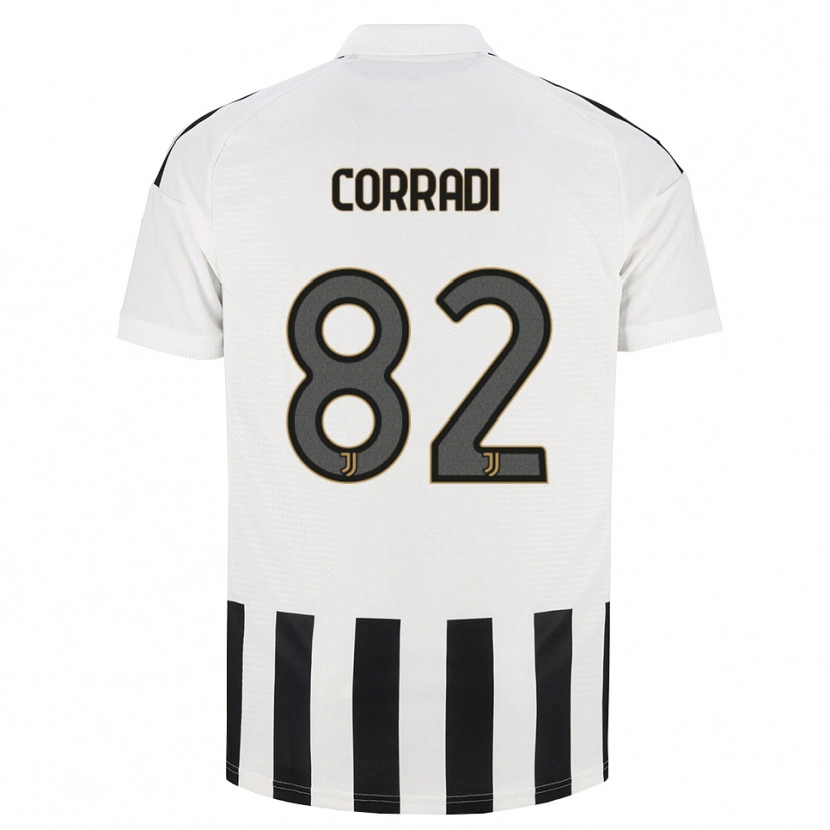 Danxen Bambino Maglia Christian Corradi #82 Nero Bianco Marrone Kit Gara Home 2026/27 Maglietta