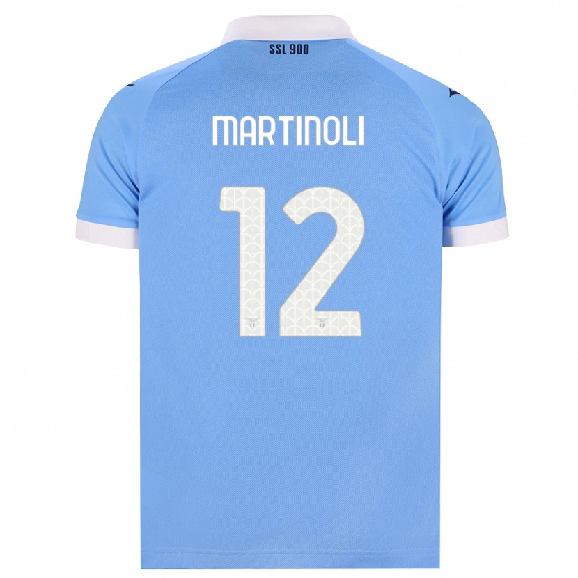 Danxen Bambino Maglia Elettra Martinoli #12 Azzurro Nero Bianco Kit Gara Home 2026/27 Maglietta