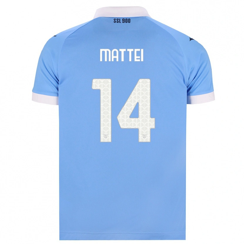 Danxen Bambino Maglia Sarah Mattei #14 Azzurro Nero Bianco Kit Gara Home 2026/27 Maglietta