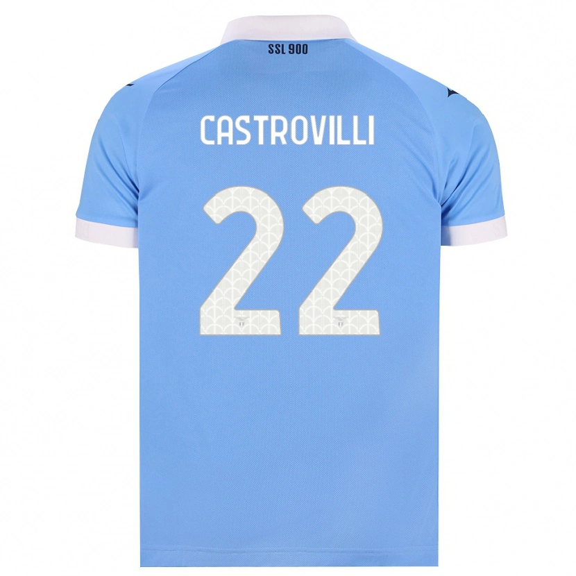 Danxen Bambino Maglia Gaetano Castrovilli #22 Azzurro Nero Bianco Kit Gara Home 2026/27 Maglietta