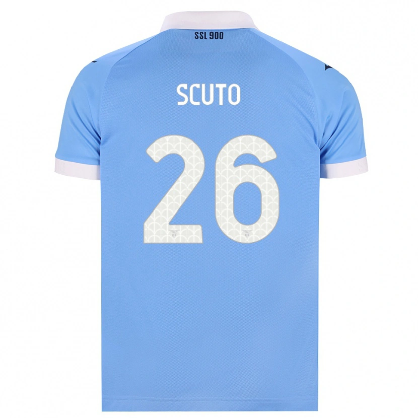 Danxen Bambino Maglia Leonardo Scuto #26 Azzurro Nero Bianco Kit Gara Home 2026/27 Maglietta