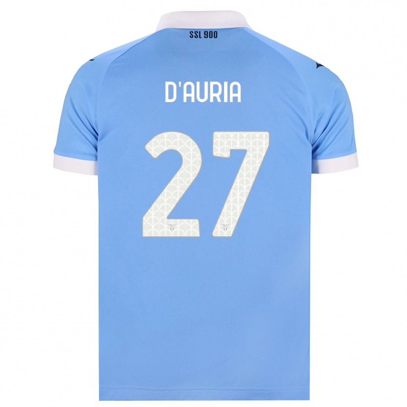 Danxen Bambino Maglia Federica D'auria #27 Azzurro Nero Bianco Kit Gara Home 2026/27 Maglietta