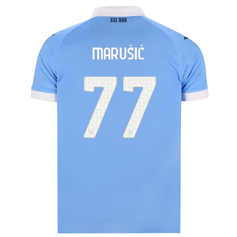 Danxen Bambino Maglia Adam Marusic #77 Azzurro Nero Bianco Kit Gara Home 2026/27 Maglietta