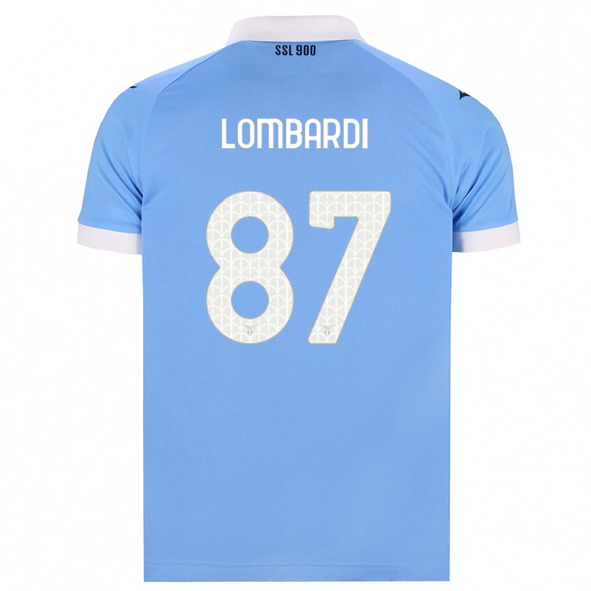 Danxen Bambino Maglia Cristiano Lombardi #87 Azzurro Nero Bianco Kit Gara Home 2026/27 Maglietta