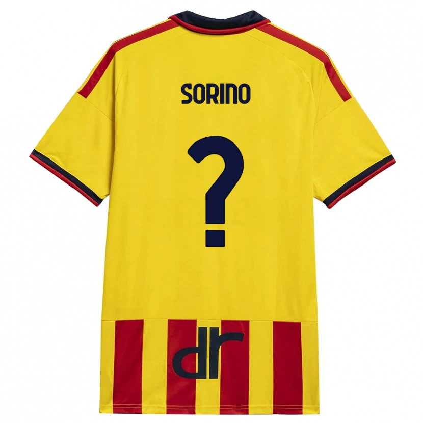 Danxen Bambino Maglia Andrea Sorino #0 Giallo Rosso Kit Gara Home 2026/27 Maglietta