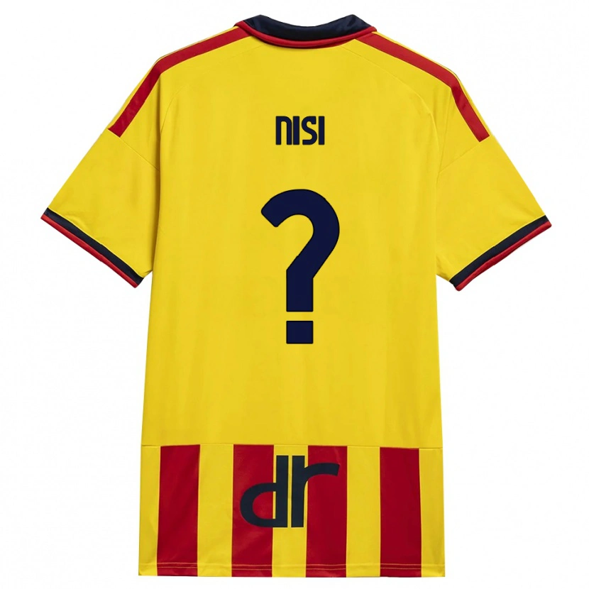 Danxen Bambino Maglia Giuseppe Nisi #0 Giallo Rosso Kit Gara Home 2026/27 Maglietta