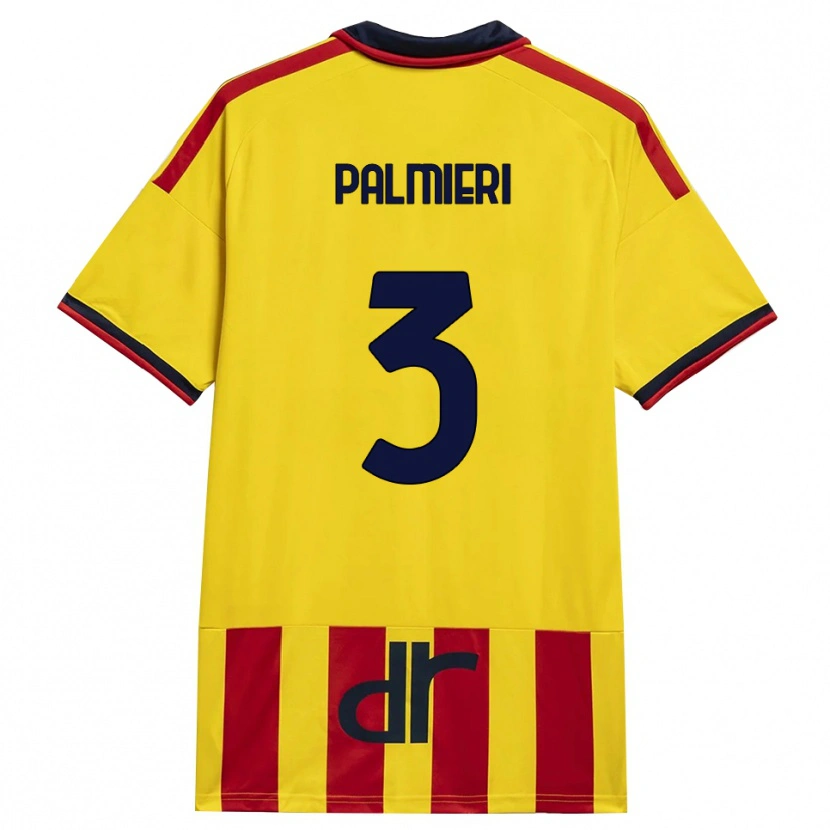 Danxen Bambino Maglia Andrea Palmieri #3 Giallo Rosso Kit Gara Home 2026/27 Maglietta