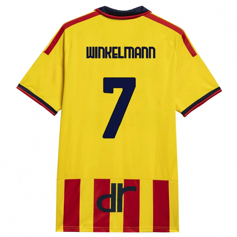 Danxen Bambino Maglia Till Winkelmann #7 Giallo Rosso Kit Gara Home 2026/27 Maglietta