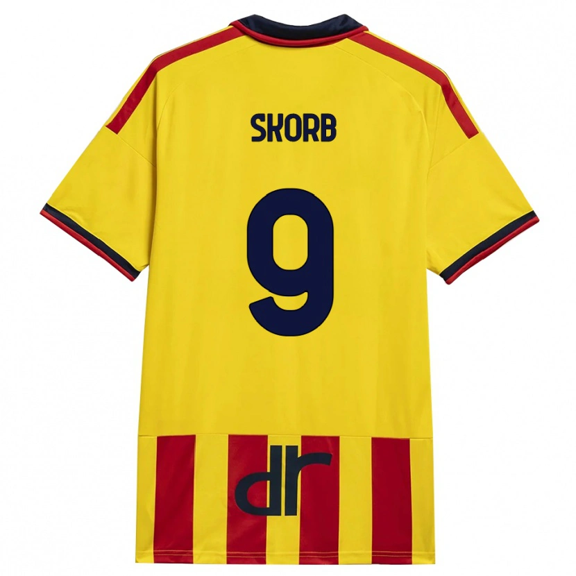 Danxen Bambino Maglia Filip Skorb #9 Giallo Rosso Kit Gara Home 2026/27 Maglietta