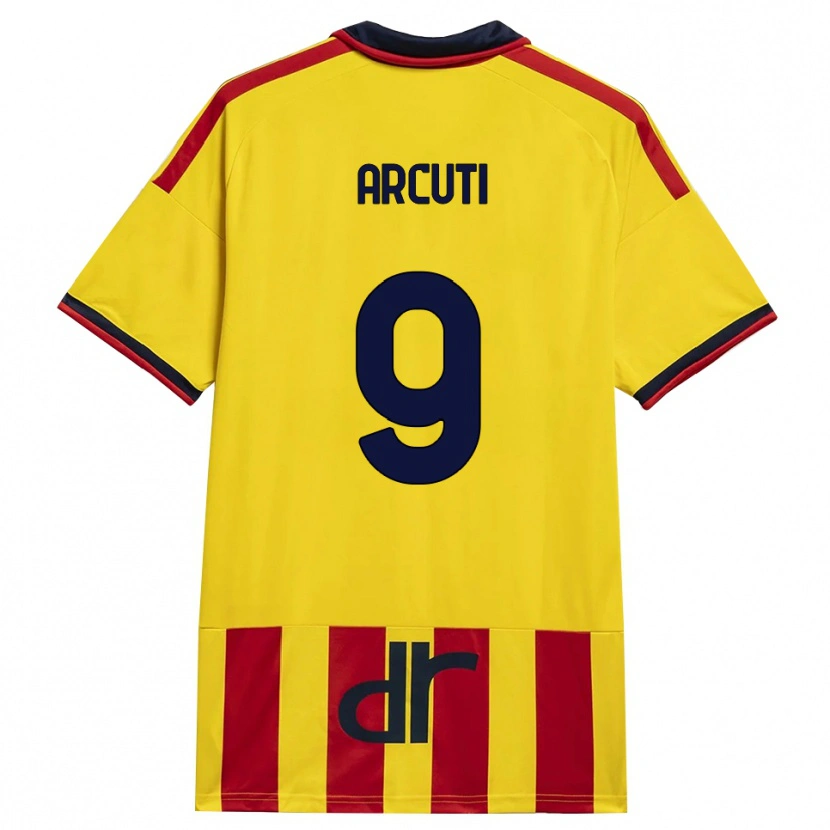 Danxen Bambino Maglia Gabriele Arcuti #9 Giallo Rosso Kit Gara Home 2026/27 Maglietta