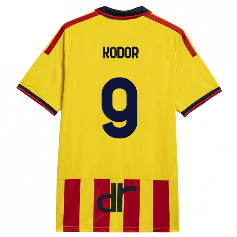 Danxen Bambino Maglia Jason Kodor #9 Giallo Rosso Kit Gara Home 2026/27 Maglietta