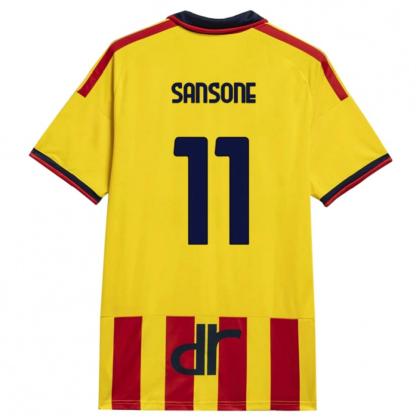 Danxen Bambino Maglia Nicola Sansone #11 Giallo Rosso Kit Gara Home 2026/27 Maglietta