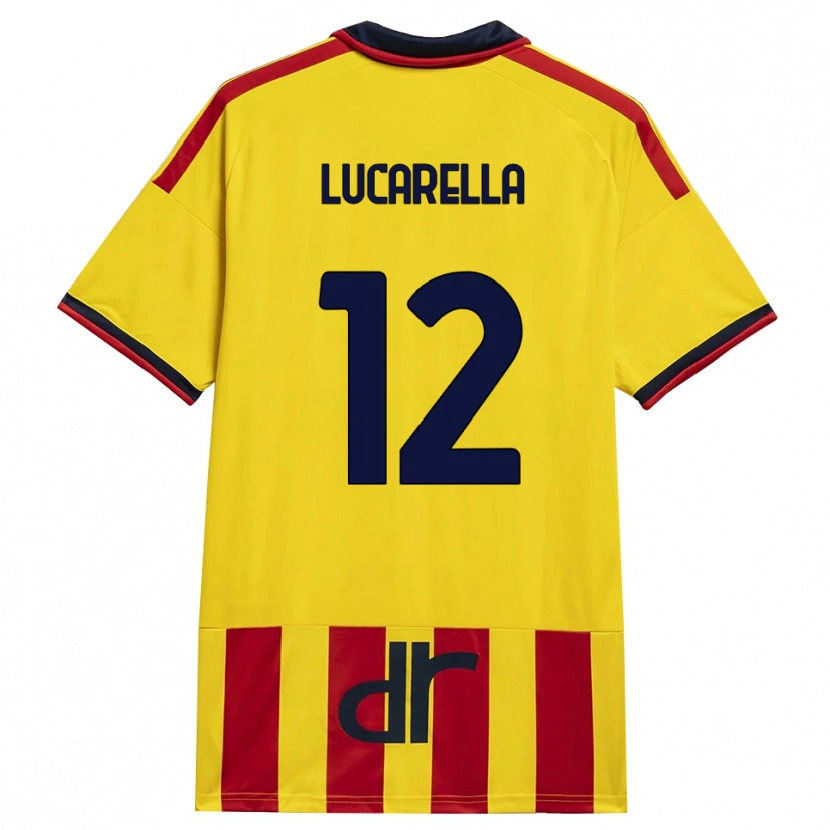Danxen Bambino Maglia Andrea Lucarella #12 Giallo Rosso Kit Gara Home 2026/27 Maglietta