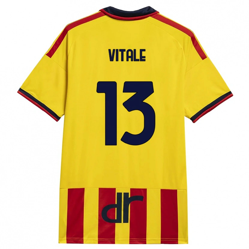 Danxen Bambino Maglia Leonardo Vitale #13 Giallo Rosso Kit Gara Home 2026/27 Maglietta
