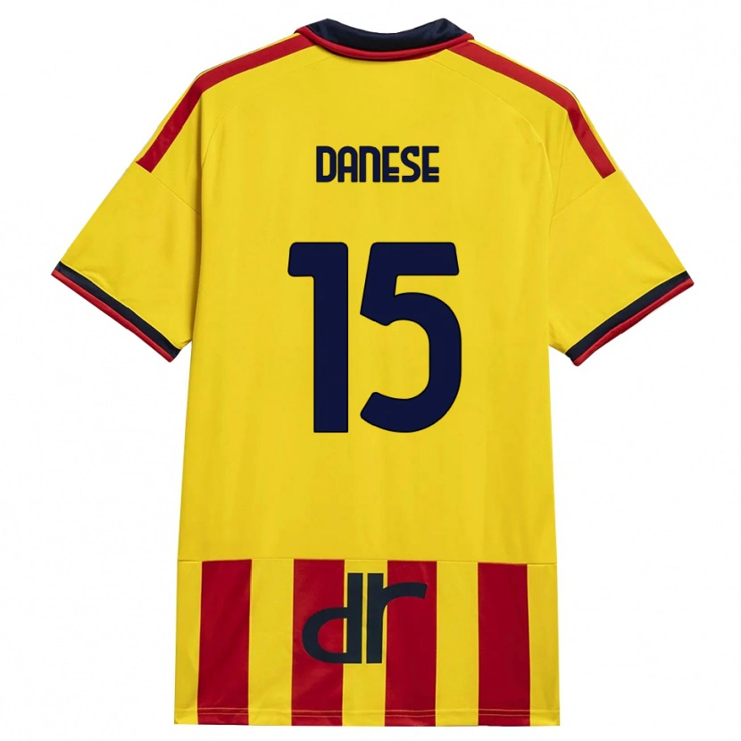 Danxen Bambino Maglia Tommaso Danese #15 Giallo Rosso Kit Gara Home 2026/27 Maglietta