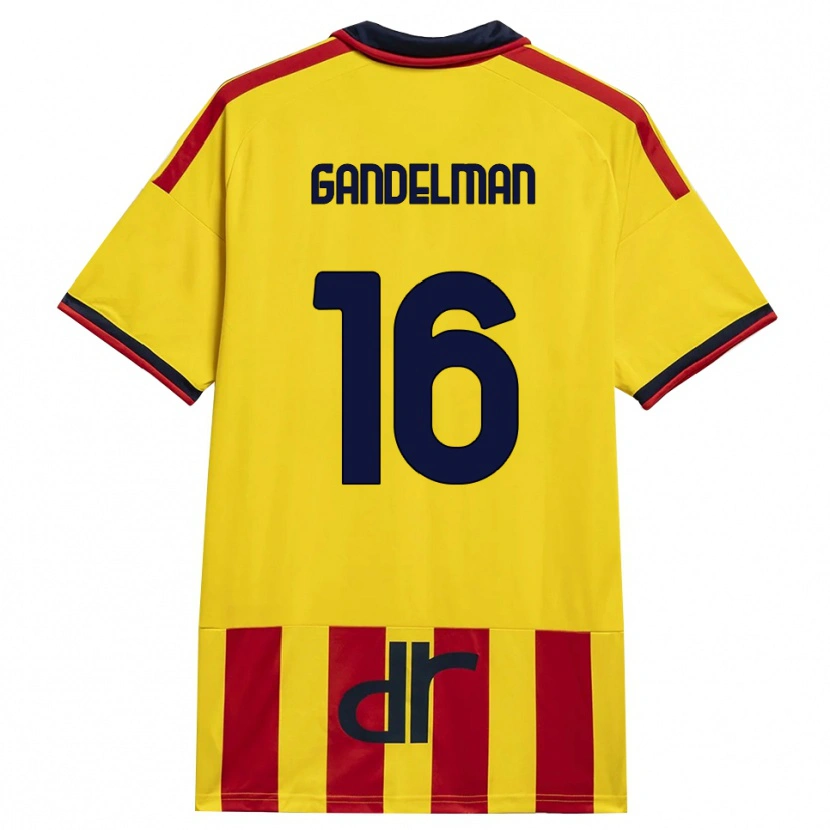 Danxen Bambino Maglia Omri Gandelman #16 Giallo Rosso Kit Gara Home 2026/27 Maglietta