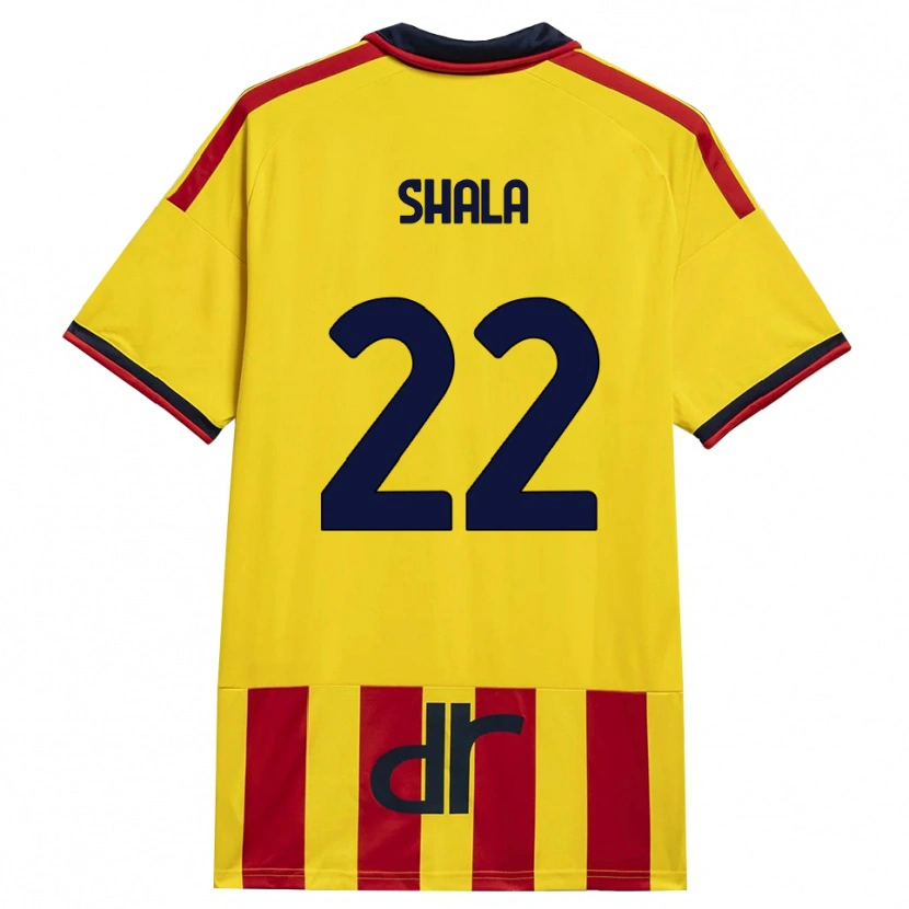 Danxen Bambino Maglia Erlis Shala #22 Giallo Rosso Kit Gara Home 2026/27 Maglietta