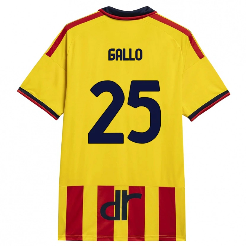 Danxen Bambino Maglia Antonino Gallo #25 Giallo Rosso Kit Gara Home 2026/27 Maglietta