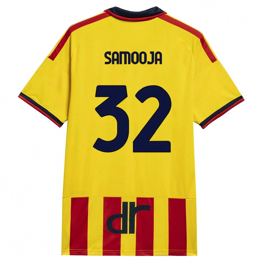 Danxen Bambino Maglia Jasper Samooja #32 Giallo Rosso Kit Gara Home 2026/27 Maglietta