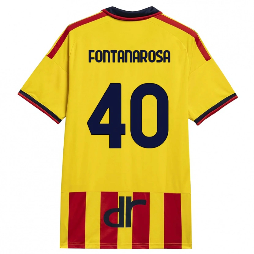 Danxen Bambino Maglia Andrea Fontanarosa #40 Giallo Rosso Kit Gara Home 2026/27 Maglietta