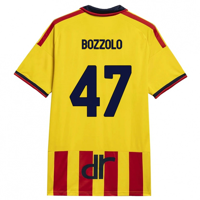 Danxen Bambino Maglia Alessandro Bozzolo #47 Giallo Rosso Kit Gara Home 2026/27 Maglietta