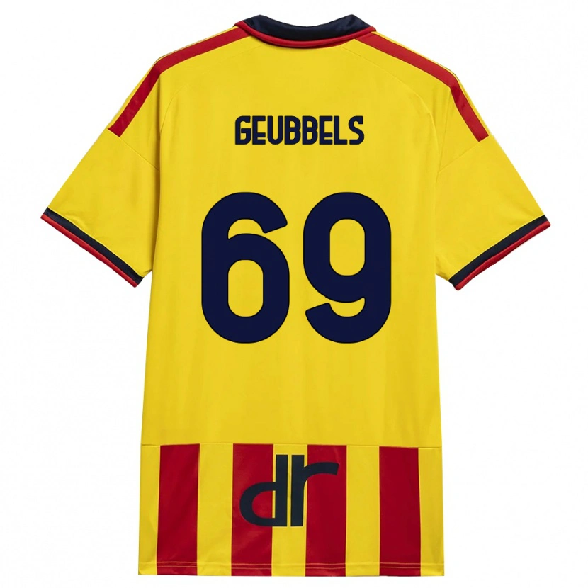 Danxen Bambino Maglia Willem Geubbels #69 Giallo Rosso Kit Gara Home 2026/27 Maglietta