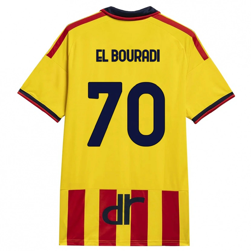 Danxen Bambino Maglia Walid El Bouradi #70 Giallo Rosso Kit Gara Home 2026/27 Maglietta