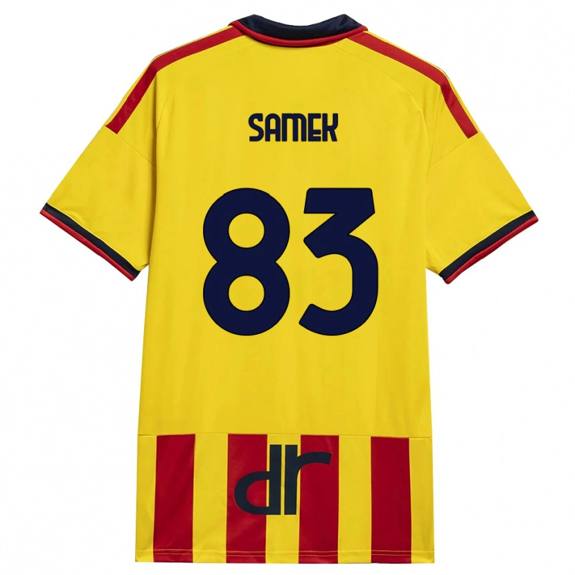 Danxen Bambino Maglia Daniel Samek #83 Giallo Rosso Kit Gara Home 2026/27 Maglietta