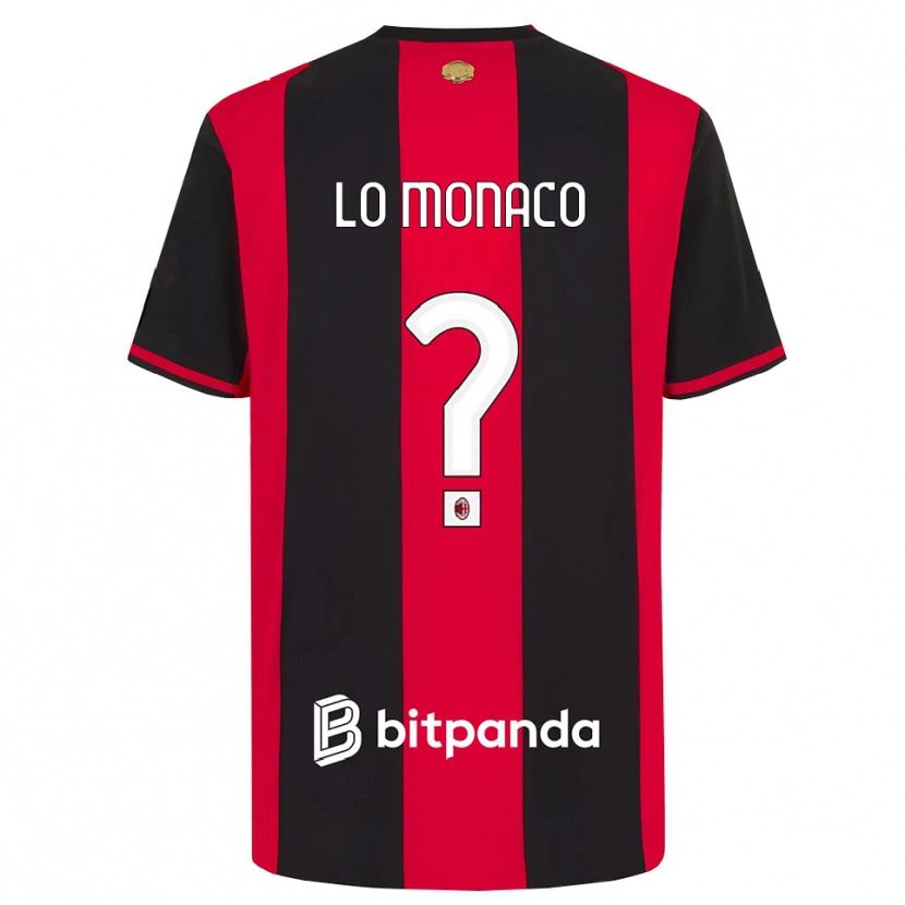 Danxen Bambino Maglia Kevin Lo Monaco #0 Rosso Nero Bianco Kit Gara Home 2026/27 Maglietta