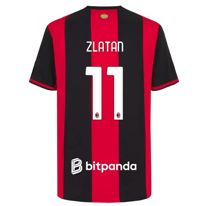 Danxen Bambino Maglia Zlatan Ibrahimovic #11 Rosso Nero Bianco Kit Gara Home 2026/27 Maglietta